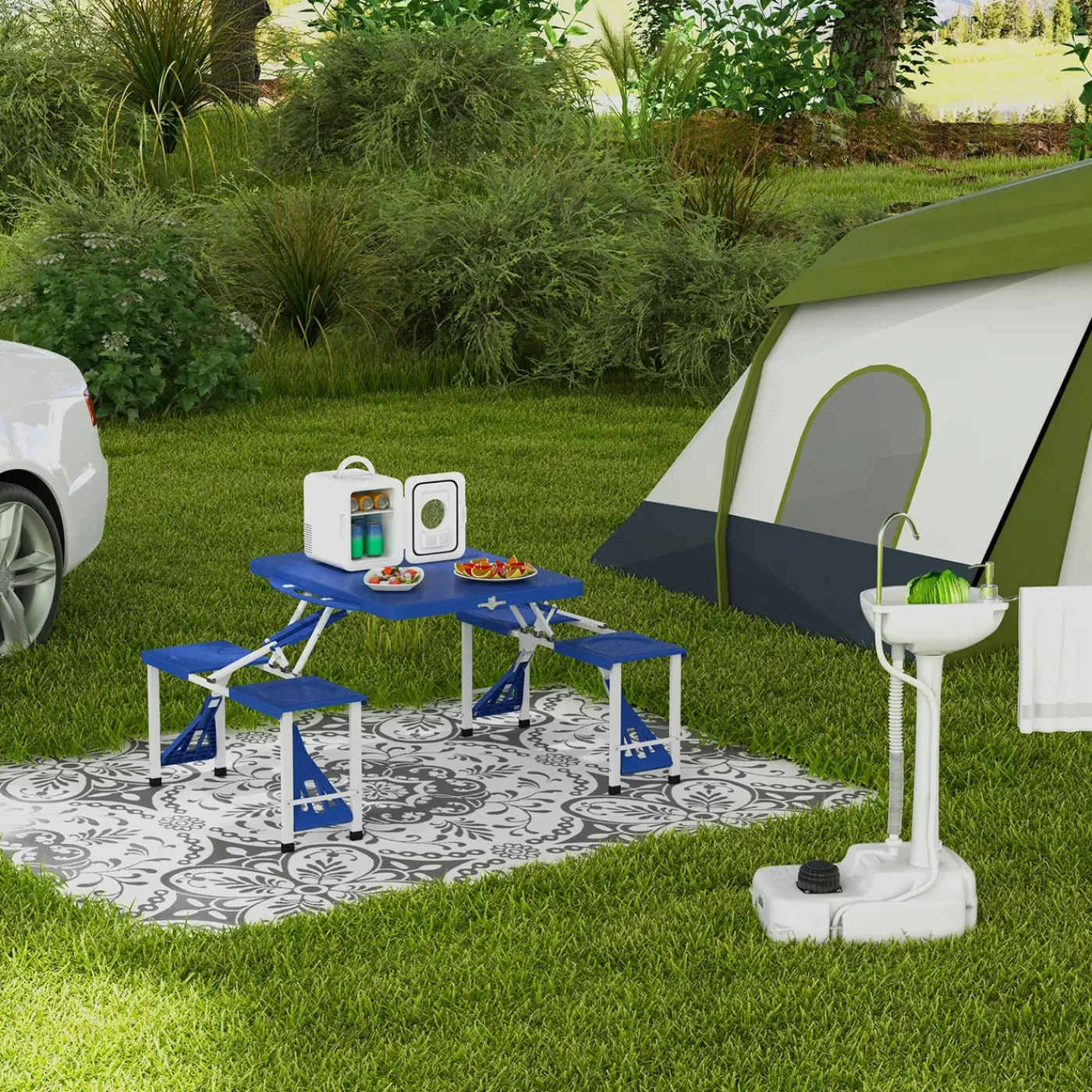 4Goodz Mobiele Wastafel Inclusief Wielen En Reservoir - Wit
