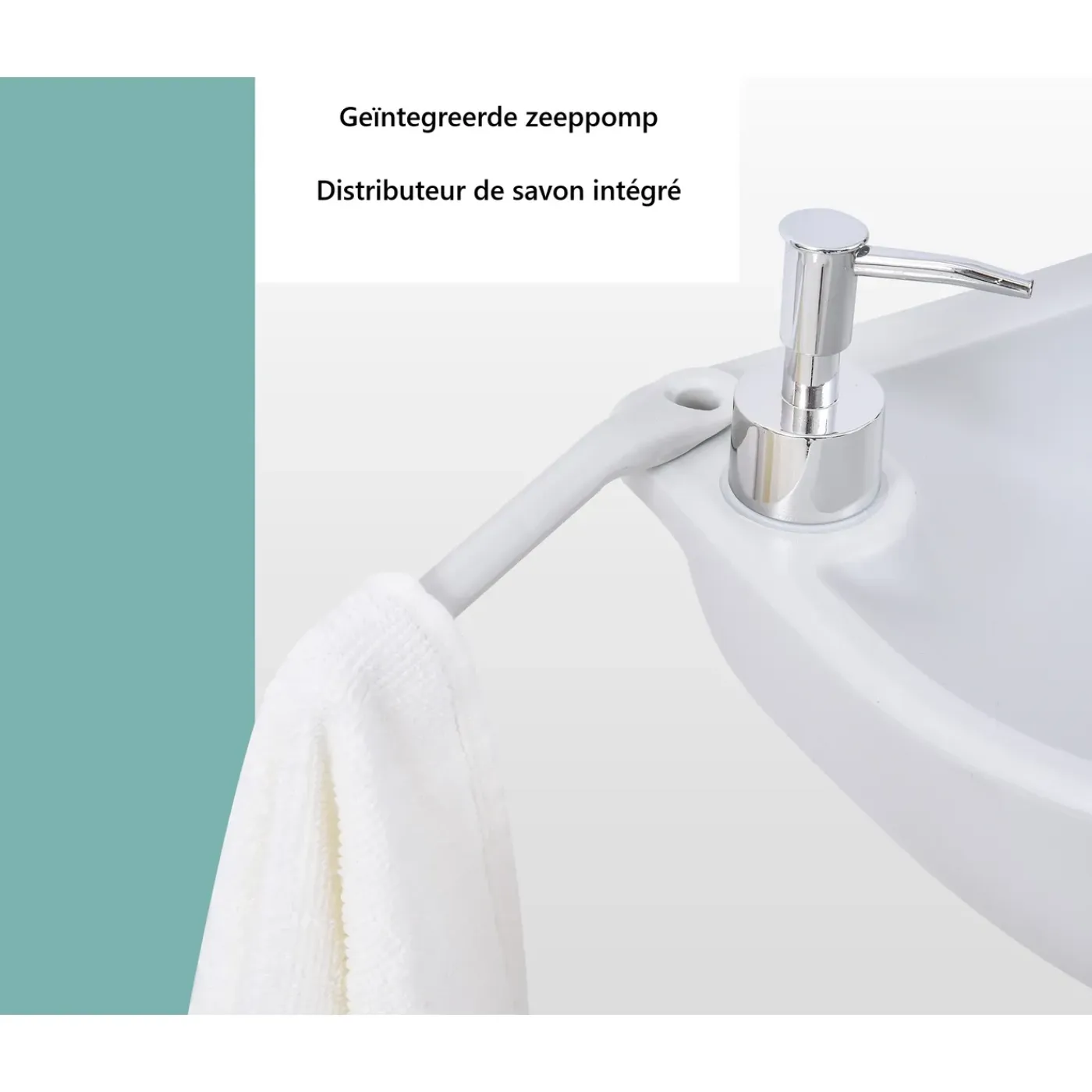 4Goodz Mobiele Wastafel Inclusief Wielen En Reservoir - Wit