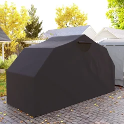 4Goodz Motorberging Opslagtent Waterdicht Xxl 345x135x191cm - Zwart