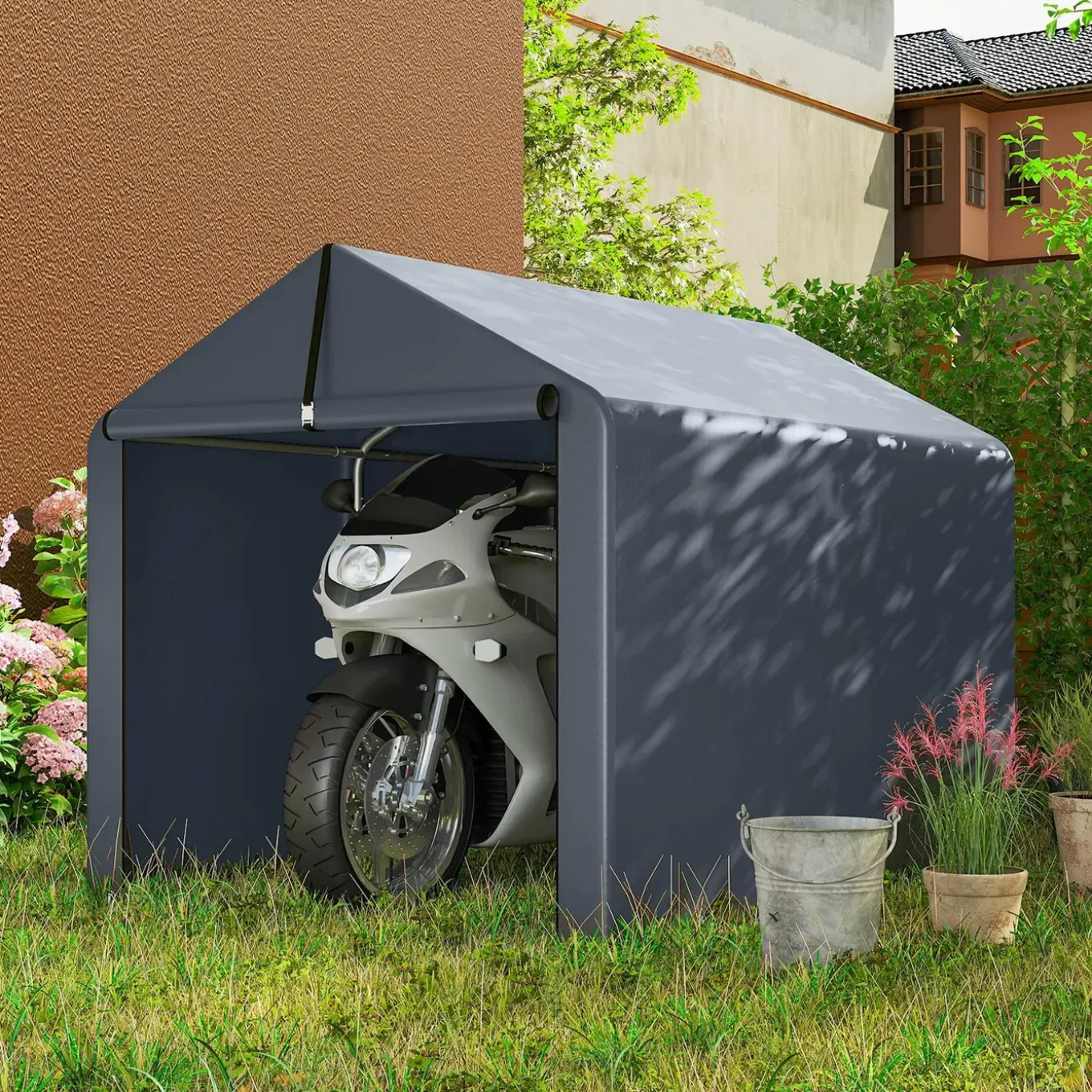 4goodz Opslagtent Weersbestendig Voor Fietsen Of Gereedschap 221x162x163 Cm