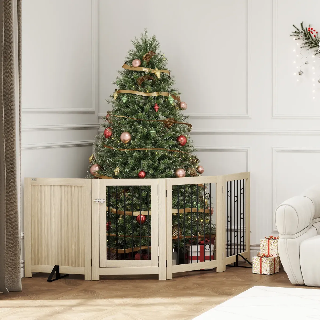 4goodz Opvouwbaar Veiligheidshek Voor Huisdieren 205 Cm Breed En 70 Cm Hoog