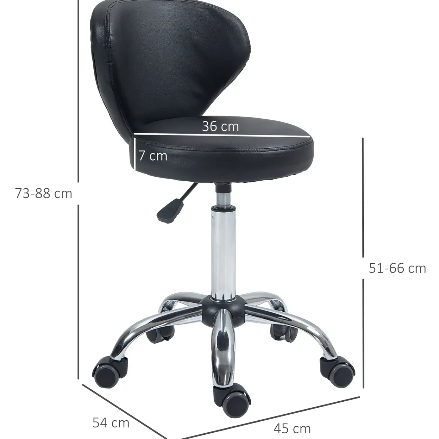 4Goodz Rolkruk Met Rugleuning - 73-88 Cm In Hoogteverstelbaar