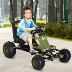 4Goodz Skelter Trapauto Met Handrem Voor Kinderen - Groen