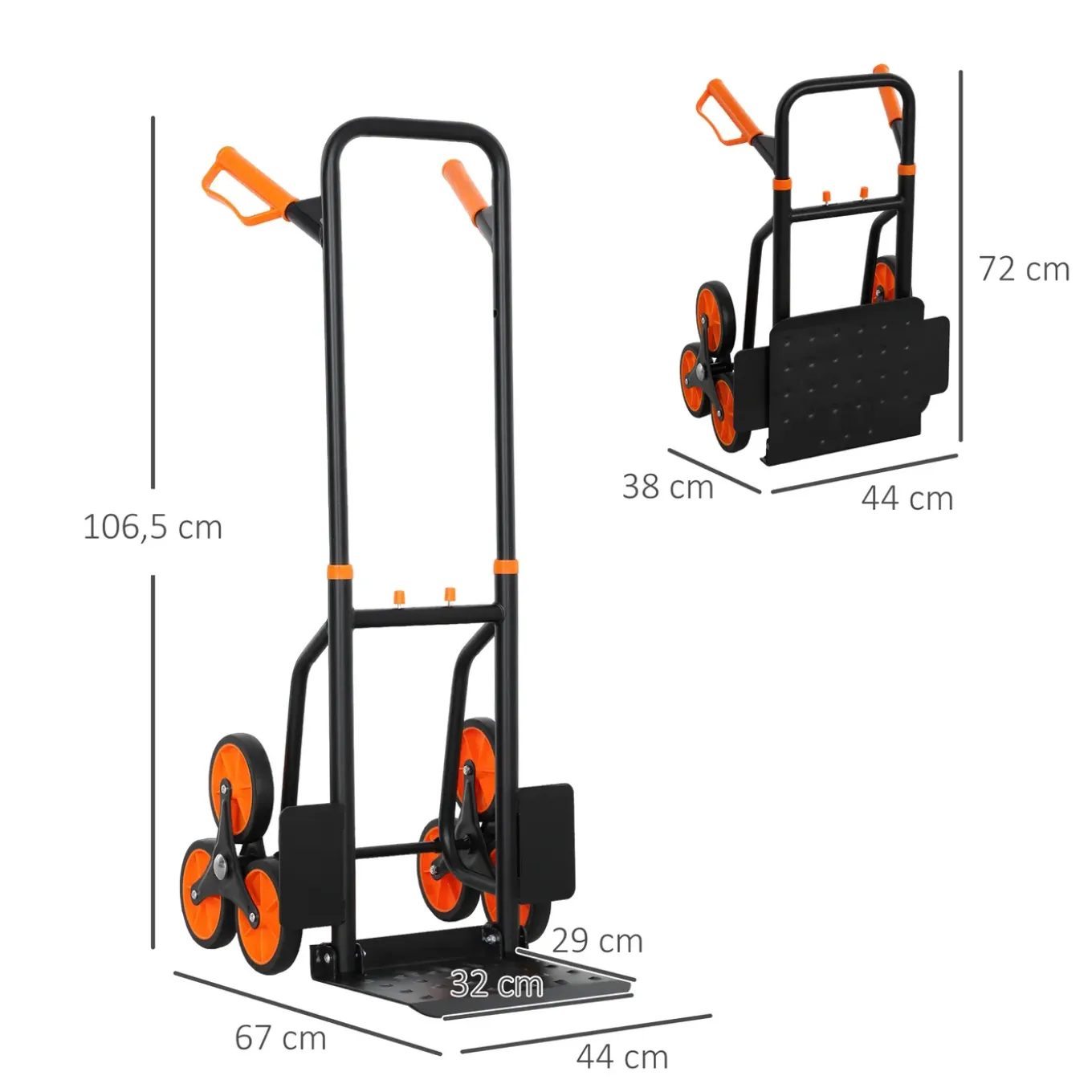 4goodz Steekkar Trappenloper Opvouwbaar - Stalen Frame - Max. 120 Kg