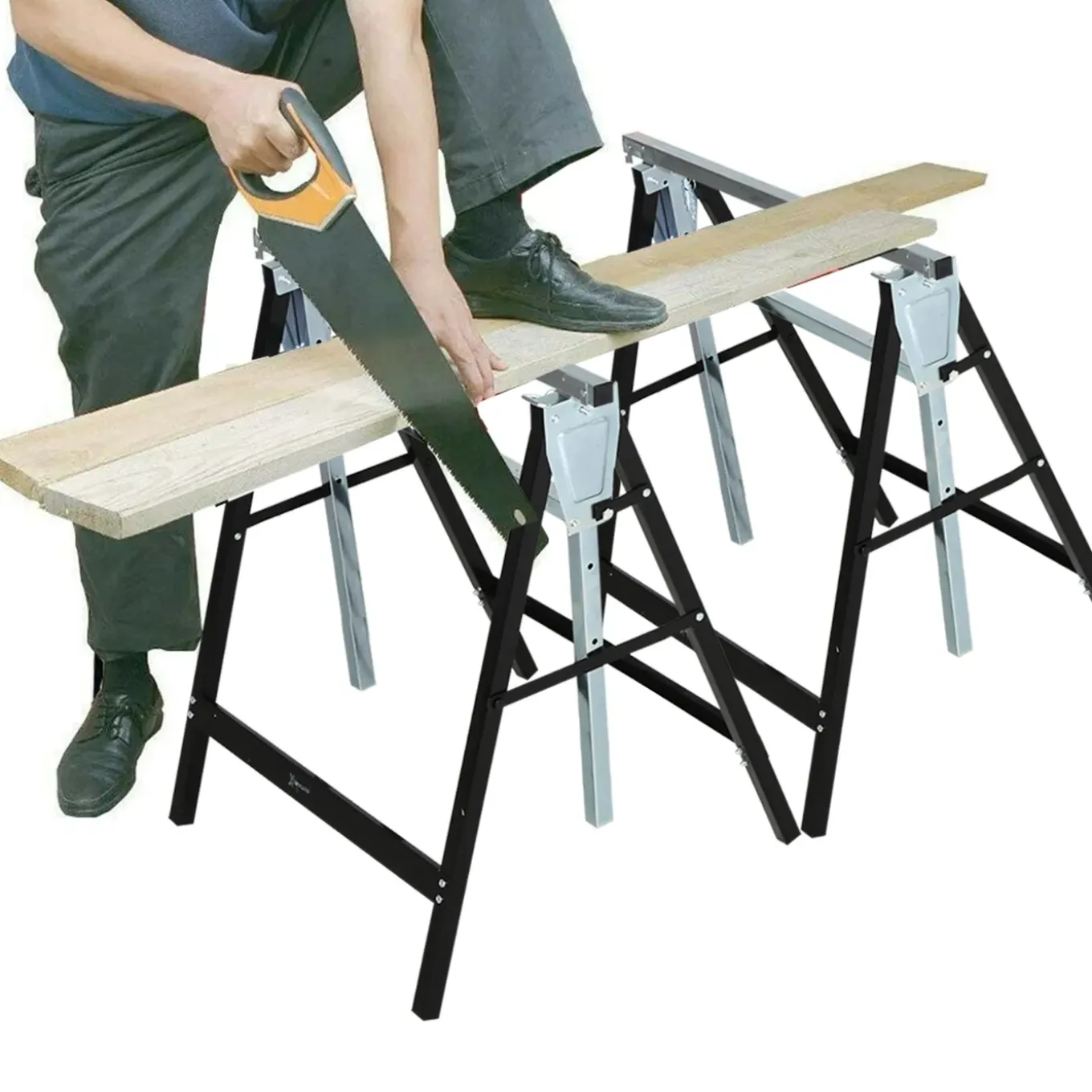 4goodz 2 Stuks Zaagbok Schragen Verstelbaar Opvouw 80-130cm Tot 200kg
