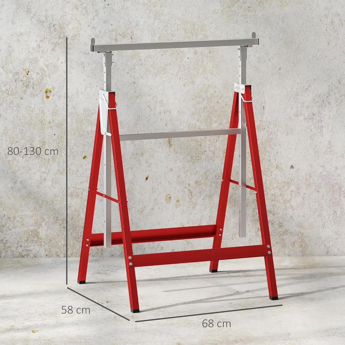 4Goodz 2 Stuks Zaagbok Schragen Verstelbaar Opvouw 80-130cm Tot 200kg