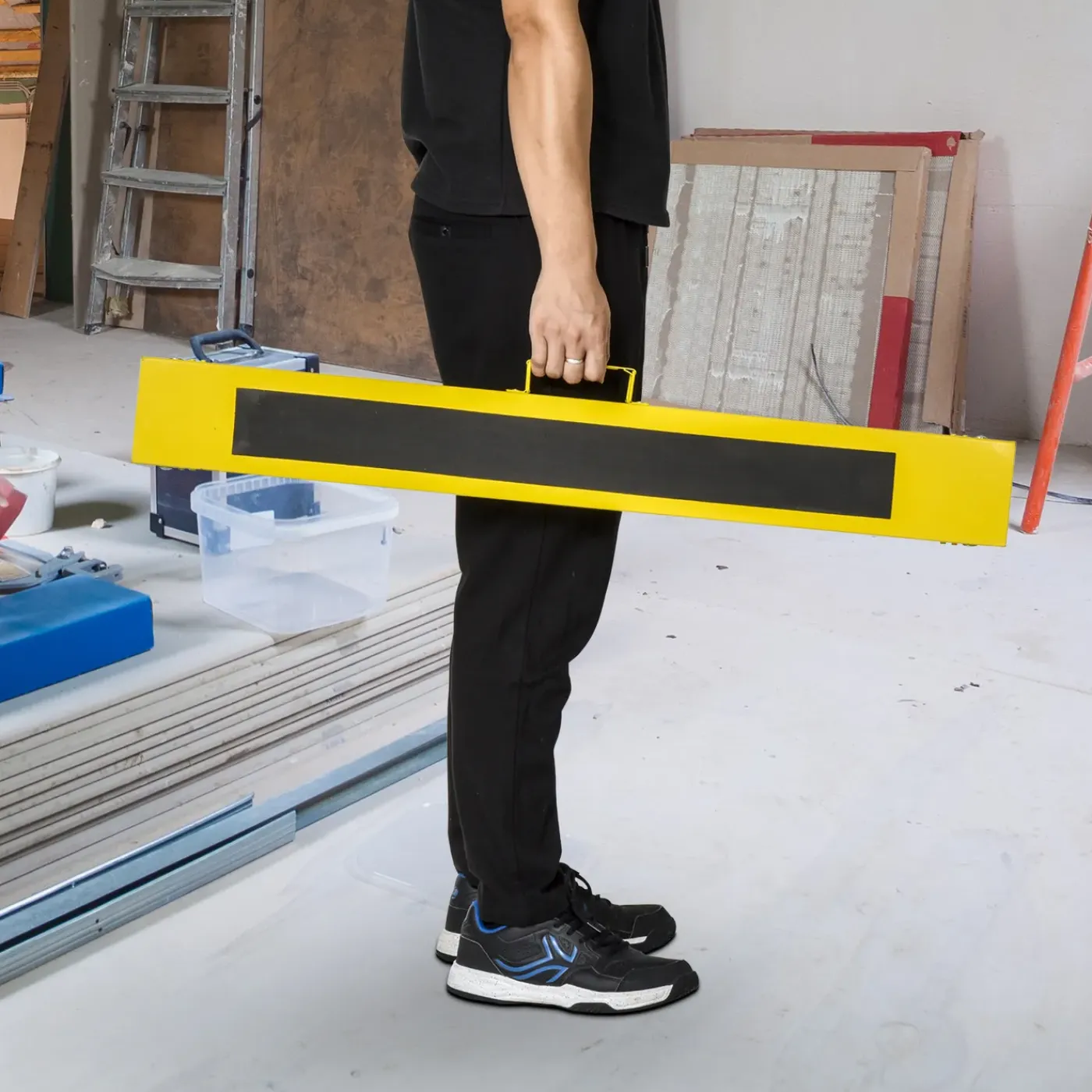 4Goodz 2 Stuks Zaagbok Staal Schragen 100x49x62-90 Cm Max 100 Kg - Geel Zwart