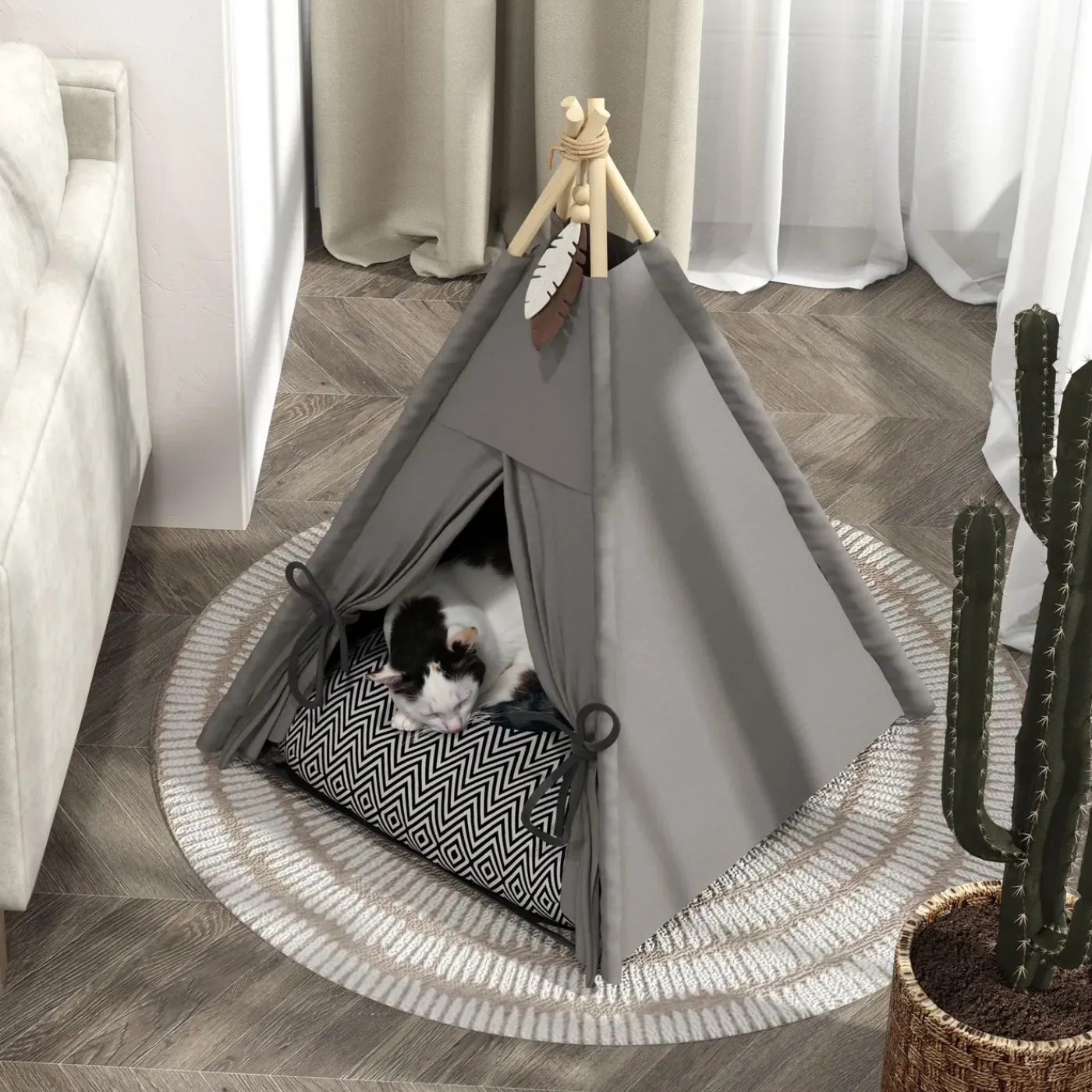 4Goodz Tipi-tent Voor Katten En Honden - Grijs