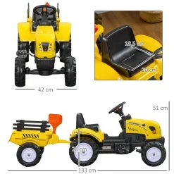 4goodz Trap-tractor Met Aanhanger - Kinder Trekker