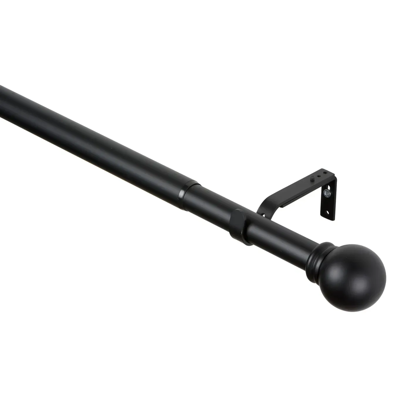 Gordijnroede - Madrid - Uitschuifbaar - Zwart - 110-200cm x diam. 25-28mm