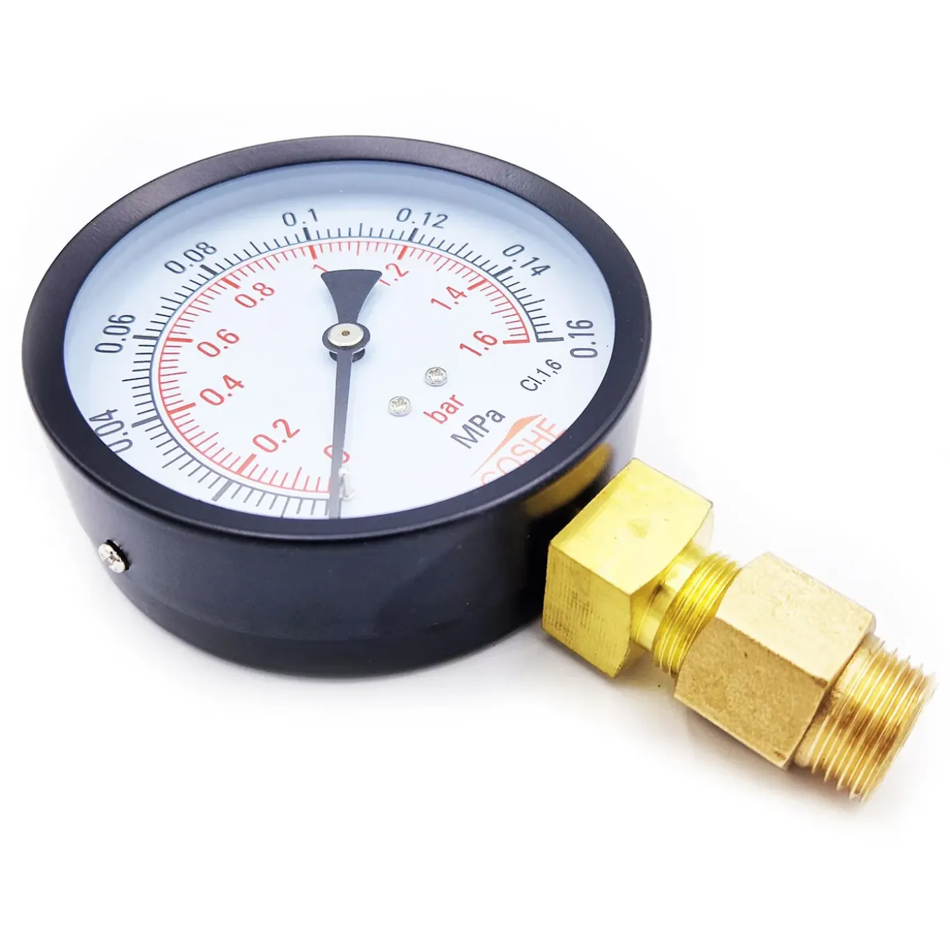Goshe 100mm 1 BAR manometer drukmeter m20x1,5 + 1/2" verlaging