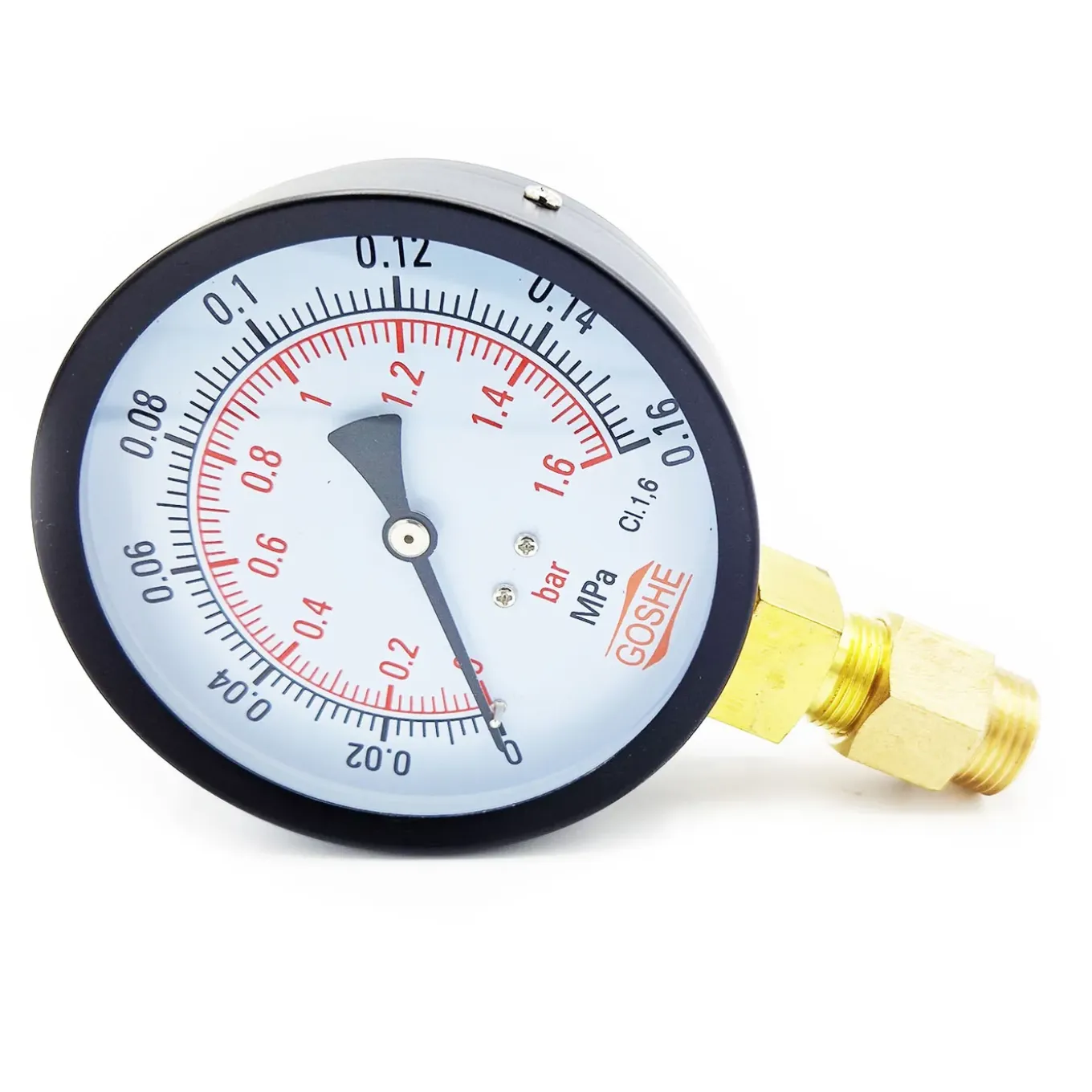 Goshe 100mm 10 BAR manometer drukmeter m20x1,5 + 1/2" verlaging