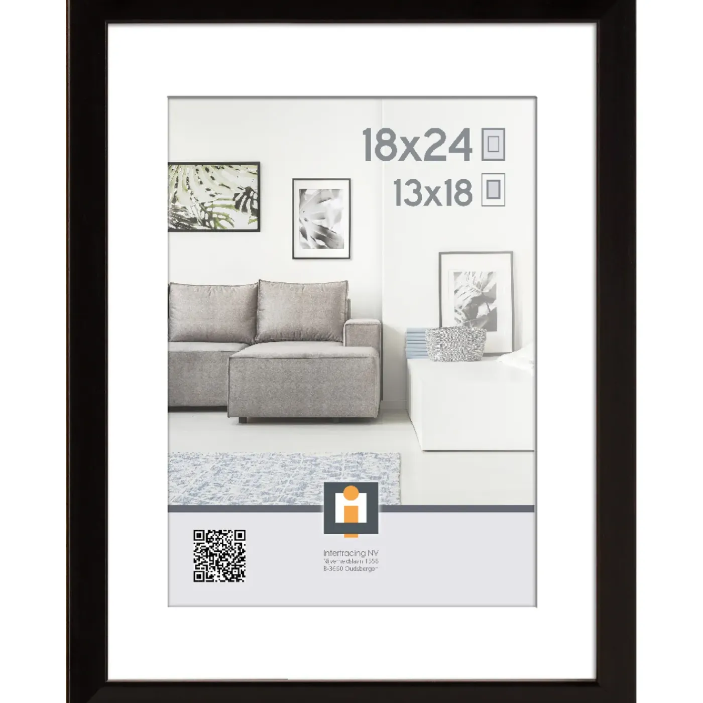 Overig Goteborg L11 Fotolijst zwart hout 18x24cm