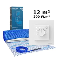 Grand Meyer Elektrische Vloerverwarmingsset 12 M², 200 W/m² + Mst-9 Thermostaat