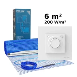 Grand Meyer Elektrische Vloerverwarmingsset 6 M², 200 W/m² + Mst-9 Thermostaat