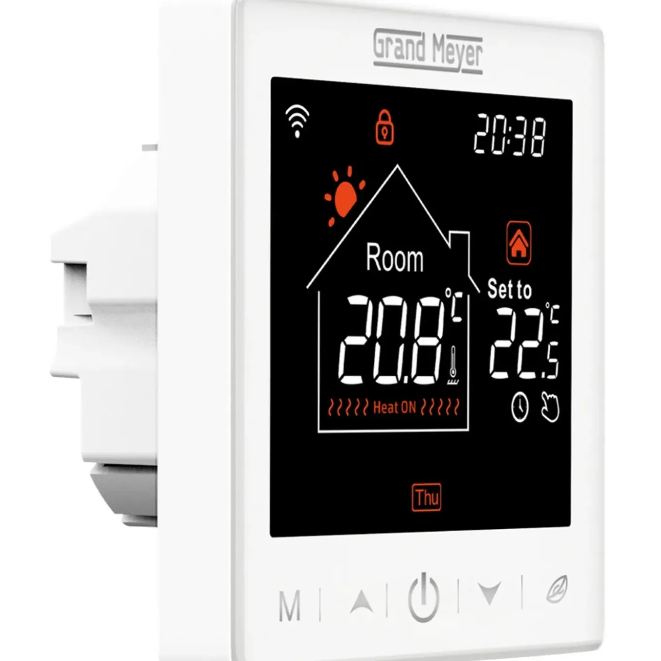 Grand Meyer Programmeertbare Wi-fi Thermostaat Sn-10, 16a, 230 V, Wit