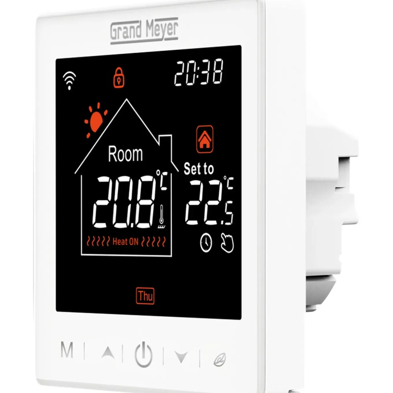 Grand Meyer Programmeertbare Wi-fi Thermostaat Sn-10, 16a, 230 V, Wit