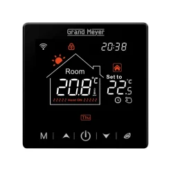 Grand Meyer Programmeertbare Wi-fi Thermostaat Sn-20, 16a, 230 V, Zwart