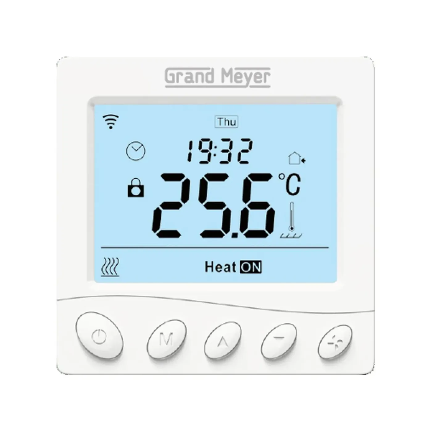 Grand Meyer Programmeertbare Wi-fi Thermostaat W350, 16a, 230 V, Wit