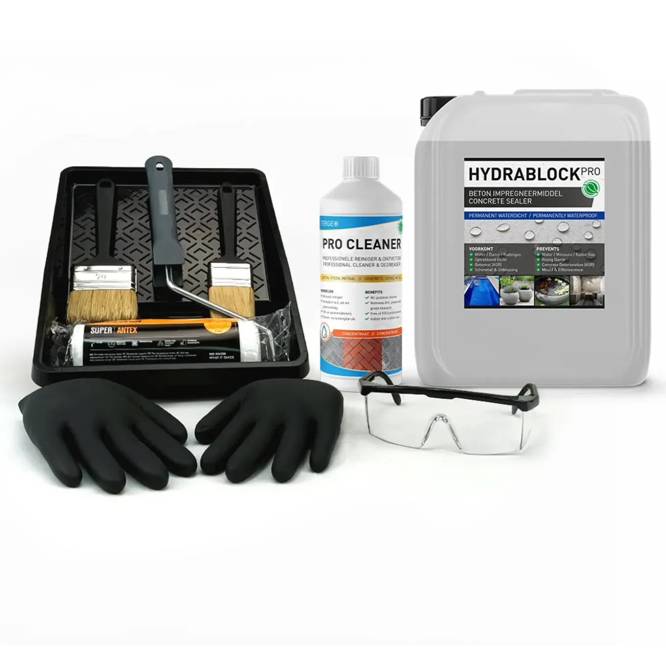 Greenseal - Beton Impregneermiddel - Hydrablock Pro 10L / 40m² + Betonreiniger + Impregneerpakket