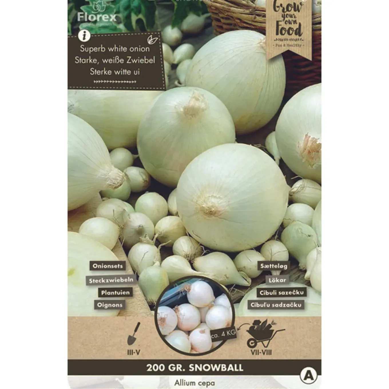 Groentezaden Uien - Snowball - 200g