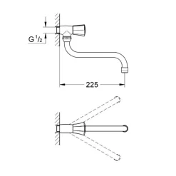 Grohe Costa L Wastafelkraan Met Draaibare Uitloop 30484001