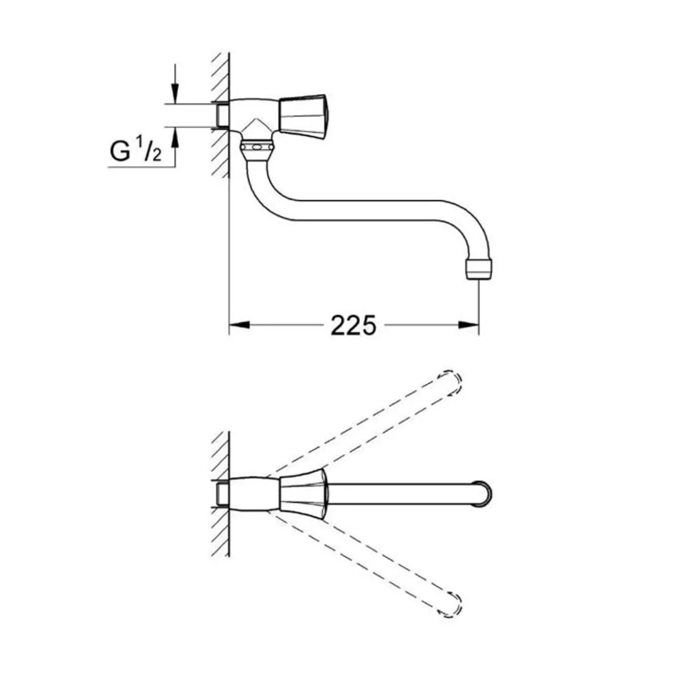 Grohe Costa L Wastafelkraan Met Draaibare Uitloop 30484001