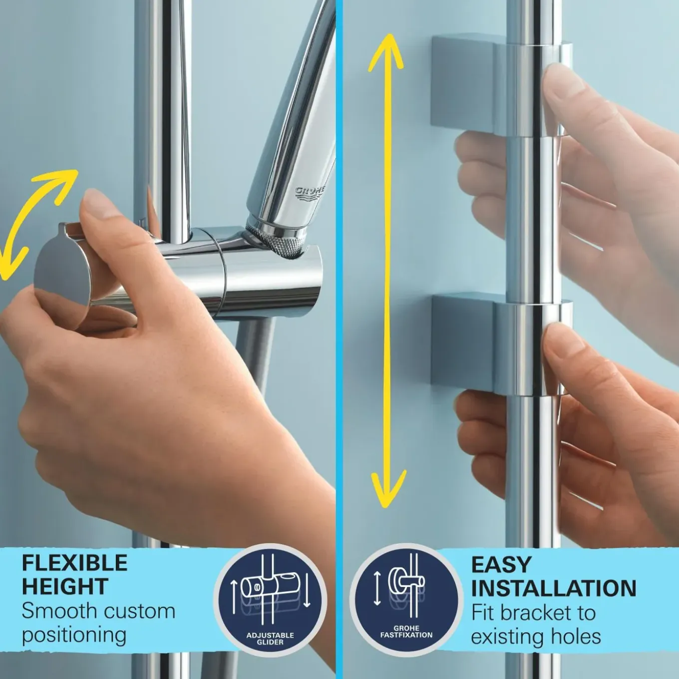 Grohe douchegarnituur Start Alira – 3 straalsoorten