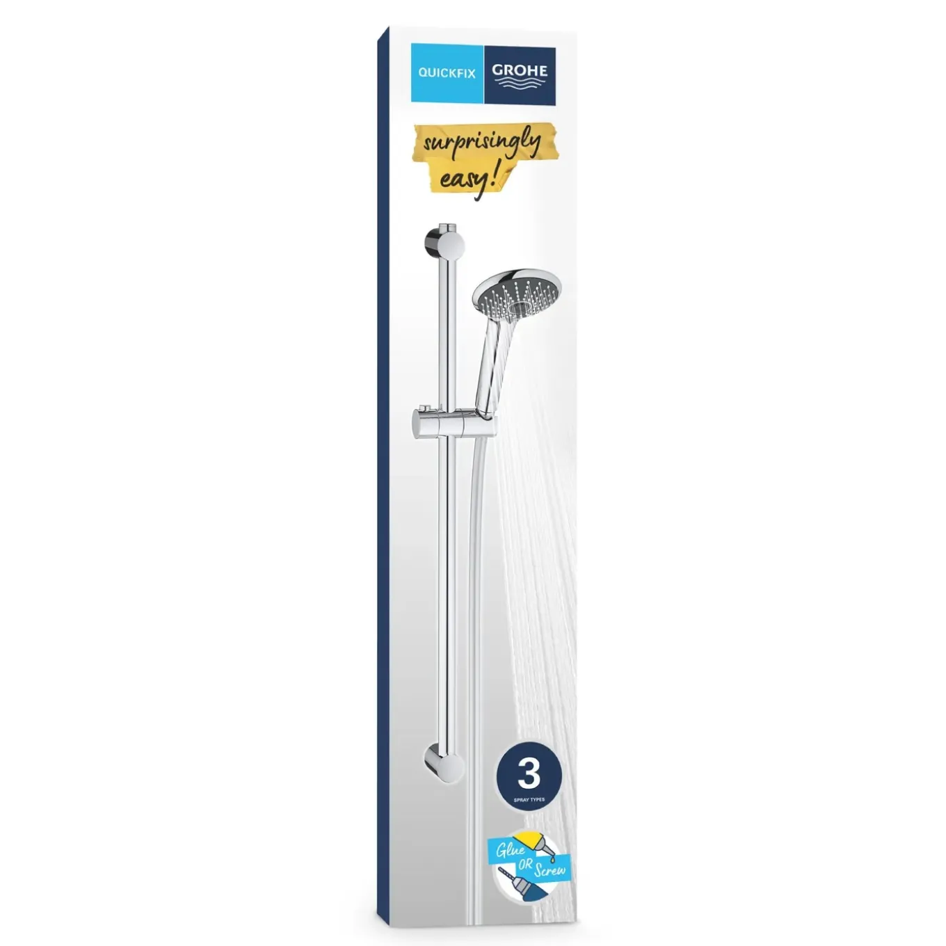 Grohe doucheset Vitalio Joy 110mm 3 stralen chroom
