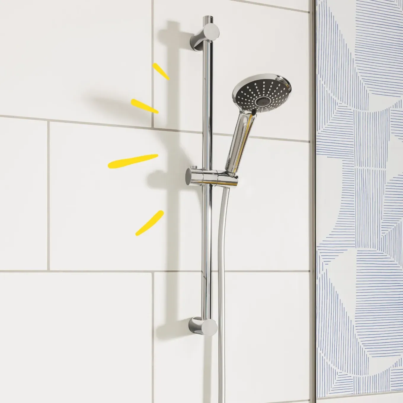 Grohe doucheset Vitalio Joy 110mm 3 stralen chroom