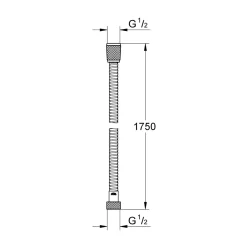 Grohe Doucheslang VitalioFlex Metal - Anti-torsie - Universeel - Chroom - 175cm