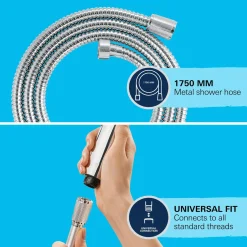 Grohe Doucheslang VitalioFlex Metal - Anti-torsie - Universeel - Chroom - 175cm