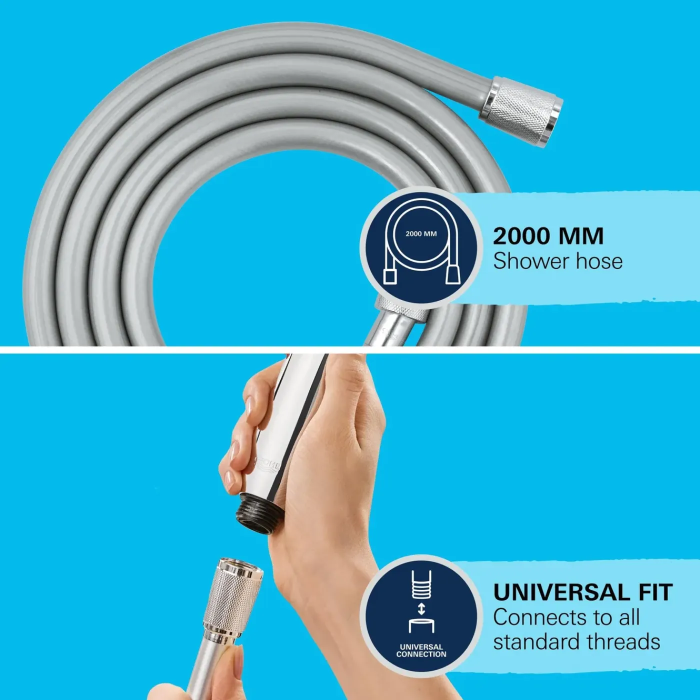 Grohe Doucheslang VitalioFlex Comfort - Anti-torsie - Universeel - Chroom - 200cm