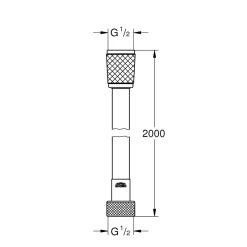 Grohe Doucheslang VitalioFlex Comfort - Anti-torsie - Universeel - Chroom - 200cm