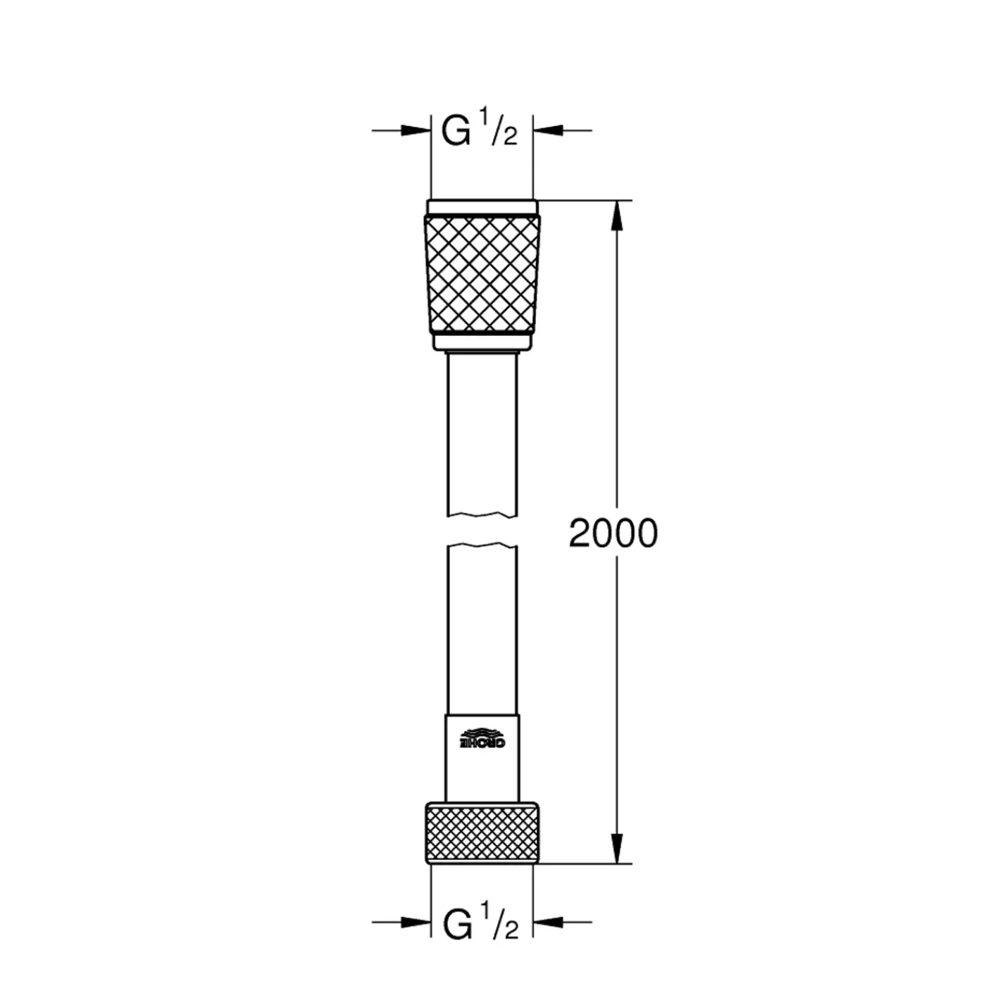 Grohe Doucheslang VitalioFlex Comfort - Anti-torsie - Universeel - Chroom - 200cm