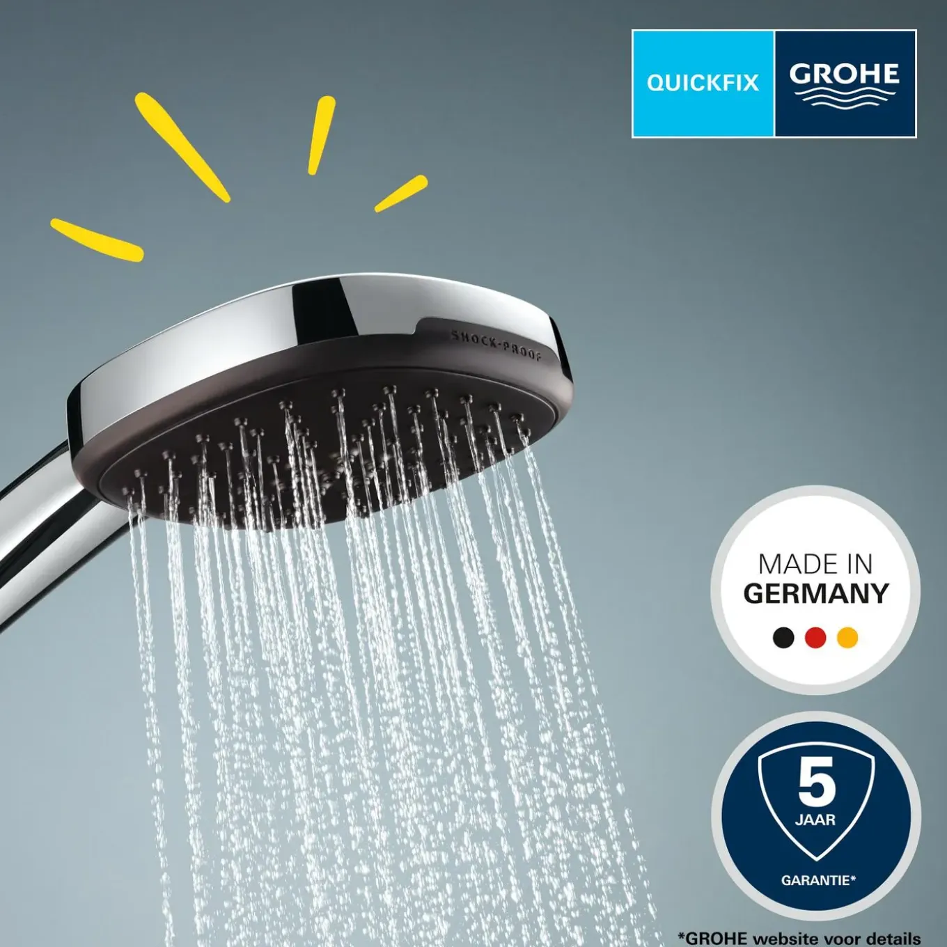 GROHE Handdouche Vitalio Comfort - 110mm - 3 Stralen - Chroom