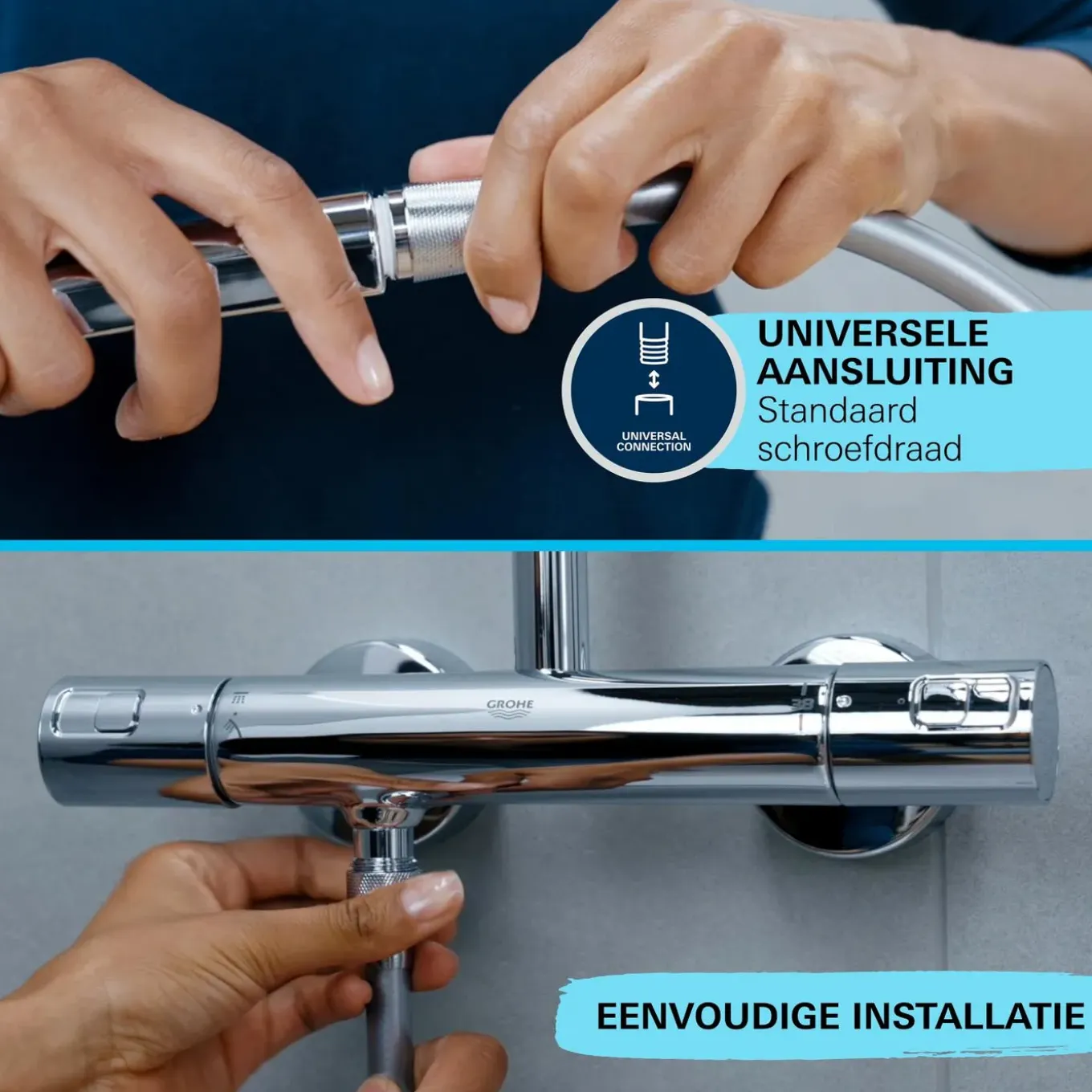 GROHE Handdouche Vitalio Comfort - 110mm - 3 Stralen - Chroom