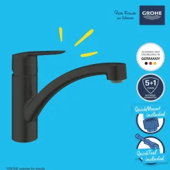 Grohe keukenmengkraan Start mat zwart