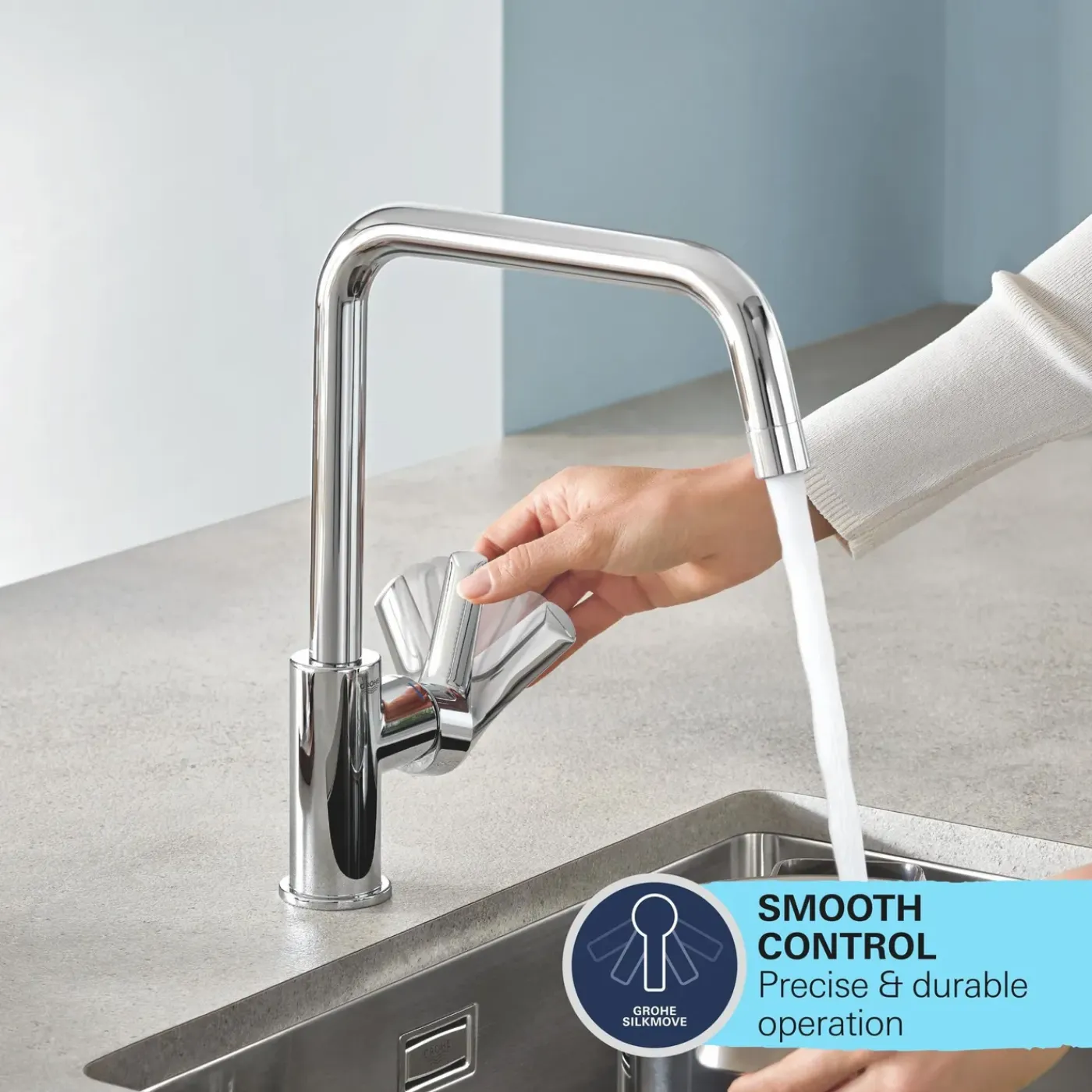 Grohe keukenmengkraan Start mat zwart