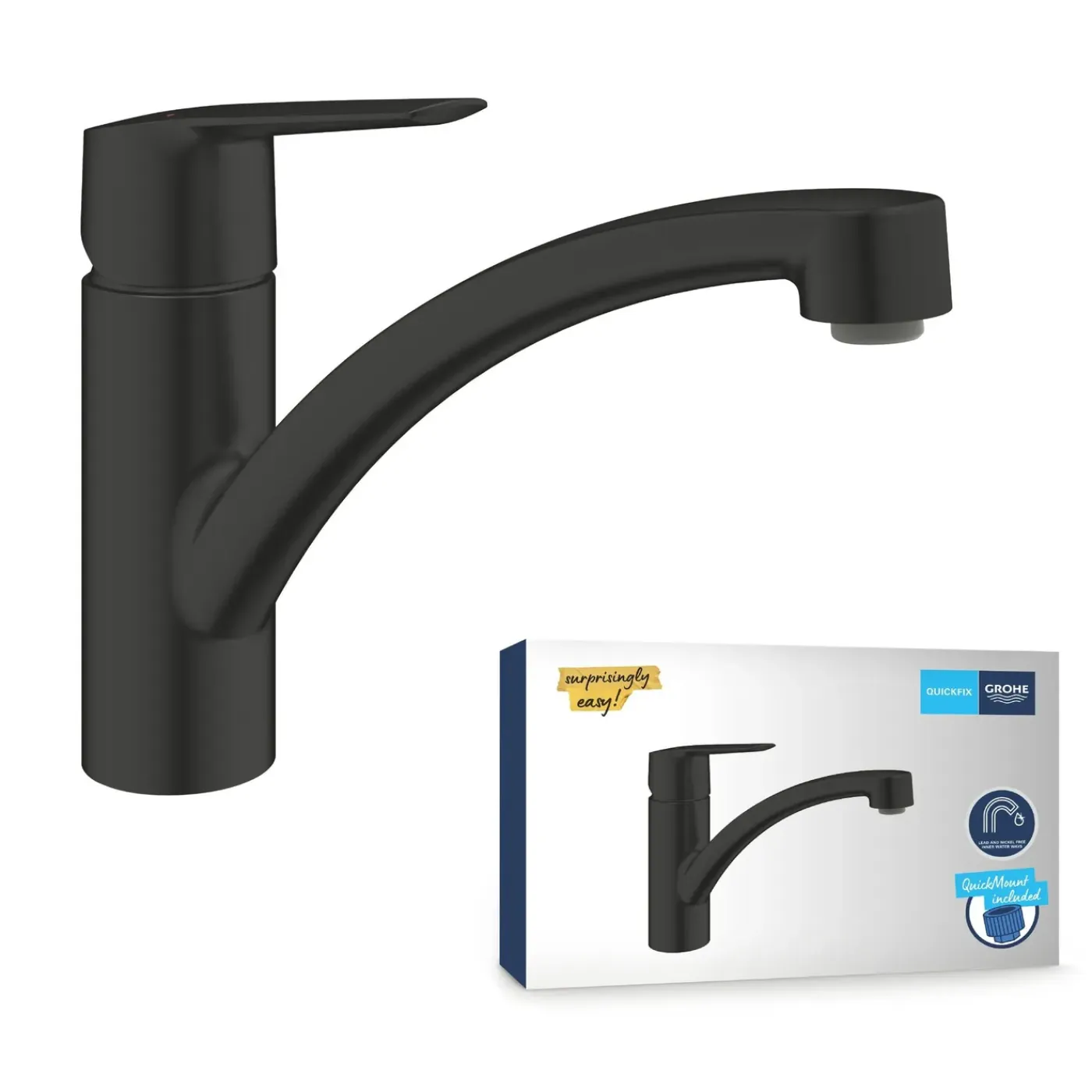 Grohe keukenmengkraan Start mat zwart