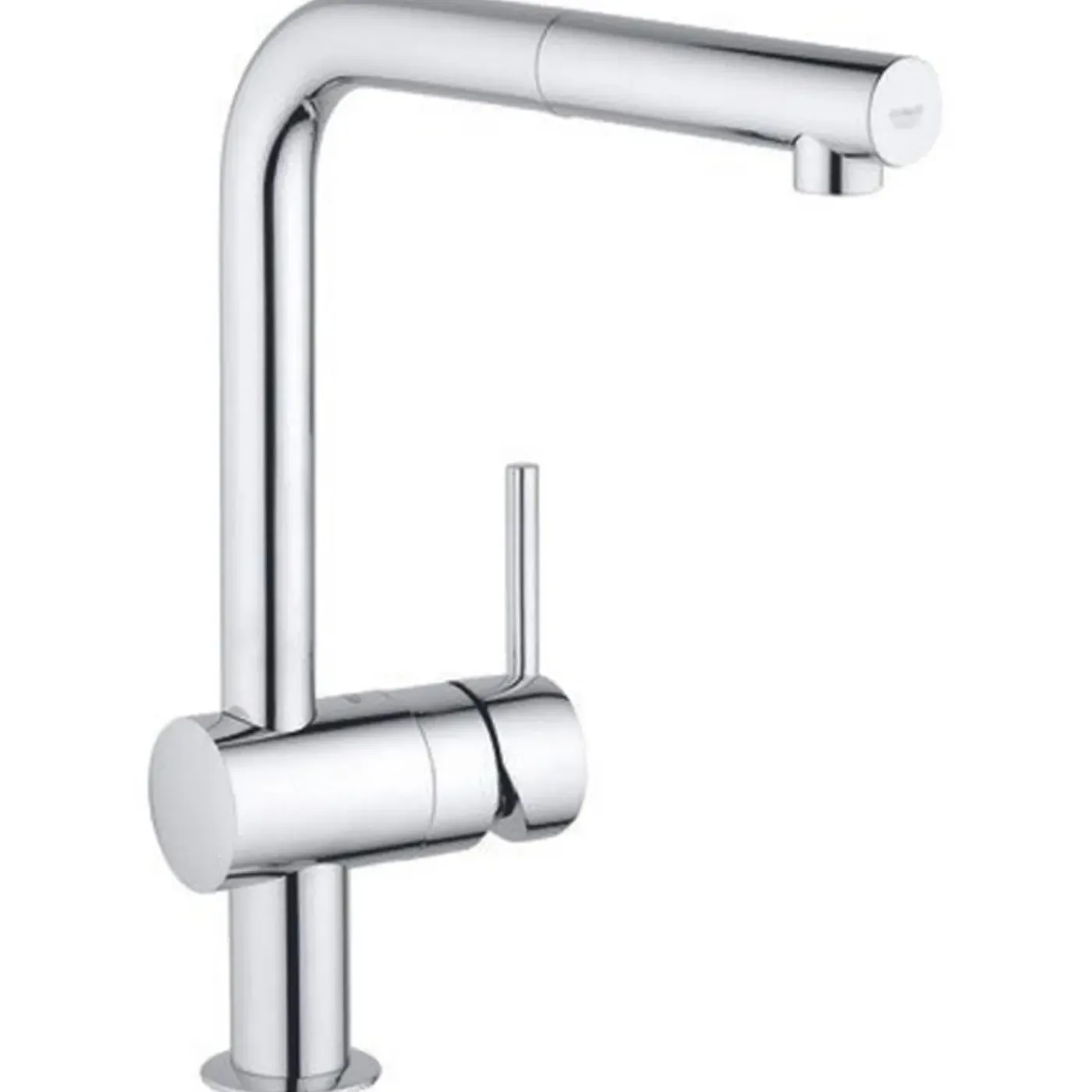 Grohe - Minta Keukenmengkraan - Uittrekbare Sproeier, Draaibare L-vormige Uitloop