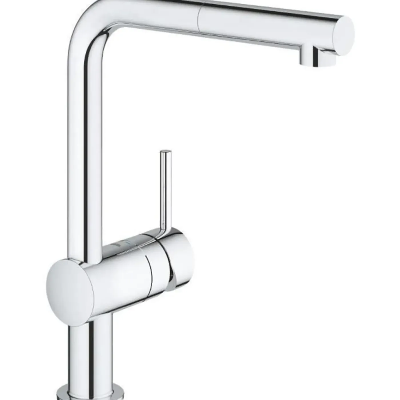 Grohe - Minta Keukenmengkraan - Uittrekbare Sproeier, Draaibare L-vormige Uitloop