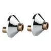 Grohe S-koppeling - Met Rozet - Per Paar - 3/8x1/2 Inch - Chroom
