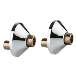Grohe S-koppeling - Met Rozet - Per Paar - 3/8x1/2 Inch - Chroom