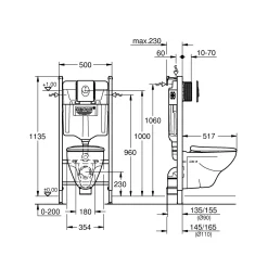 Grohe Solido Inbouwtoilet set met toiletpot - wit