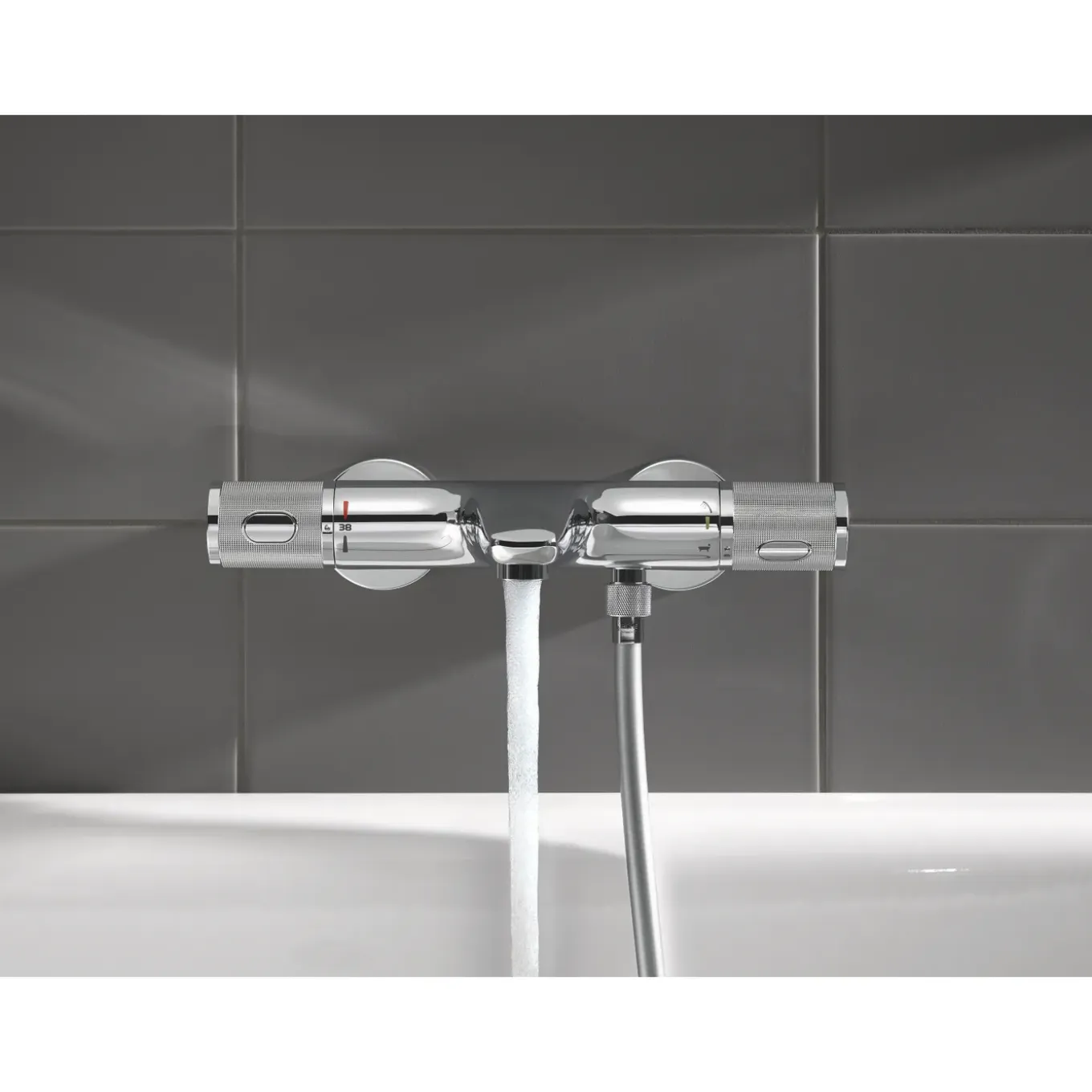 Grohe Thermostatische Badkraan Precision Feel - CoolTouch - Chroom - 15 cm
