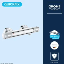 Grohe Thermostatische Douchekraan Precision Feel - CoolTouch - Chroom - 15 cm