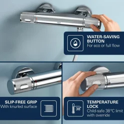 Grohe Thermostatische Douchekraan Precision Feel - CoolTouch - Chroom - 15 cm
