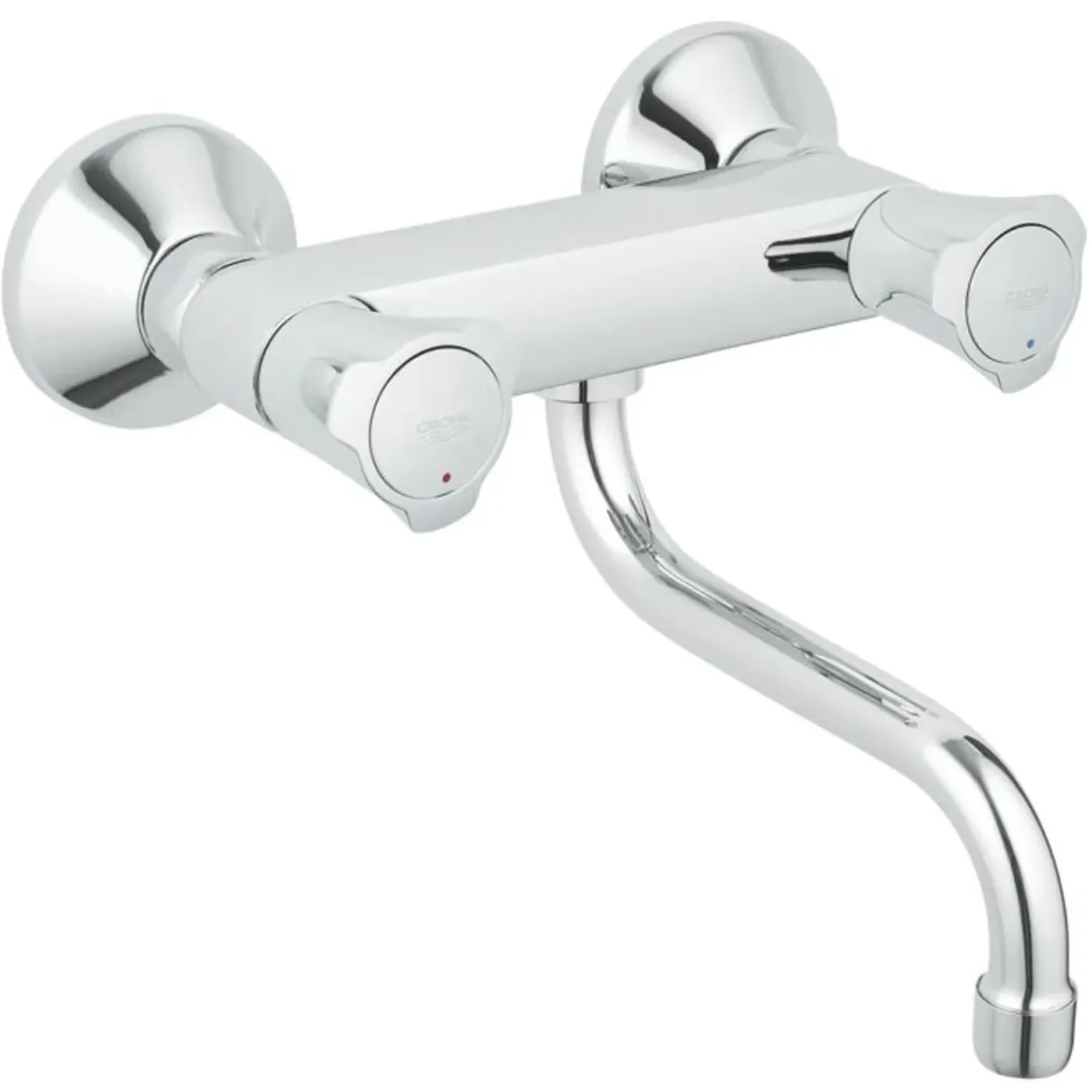 Grohe - Wandmontage keukenmengkraan - Lage uitloop, sterk en efficiënt, zwart