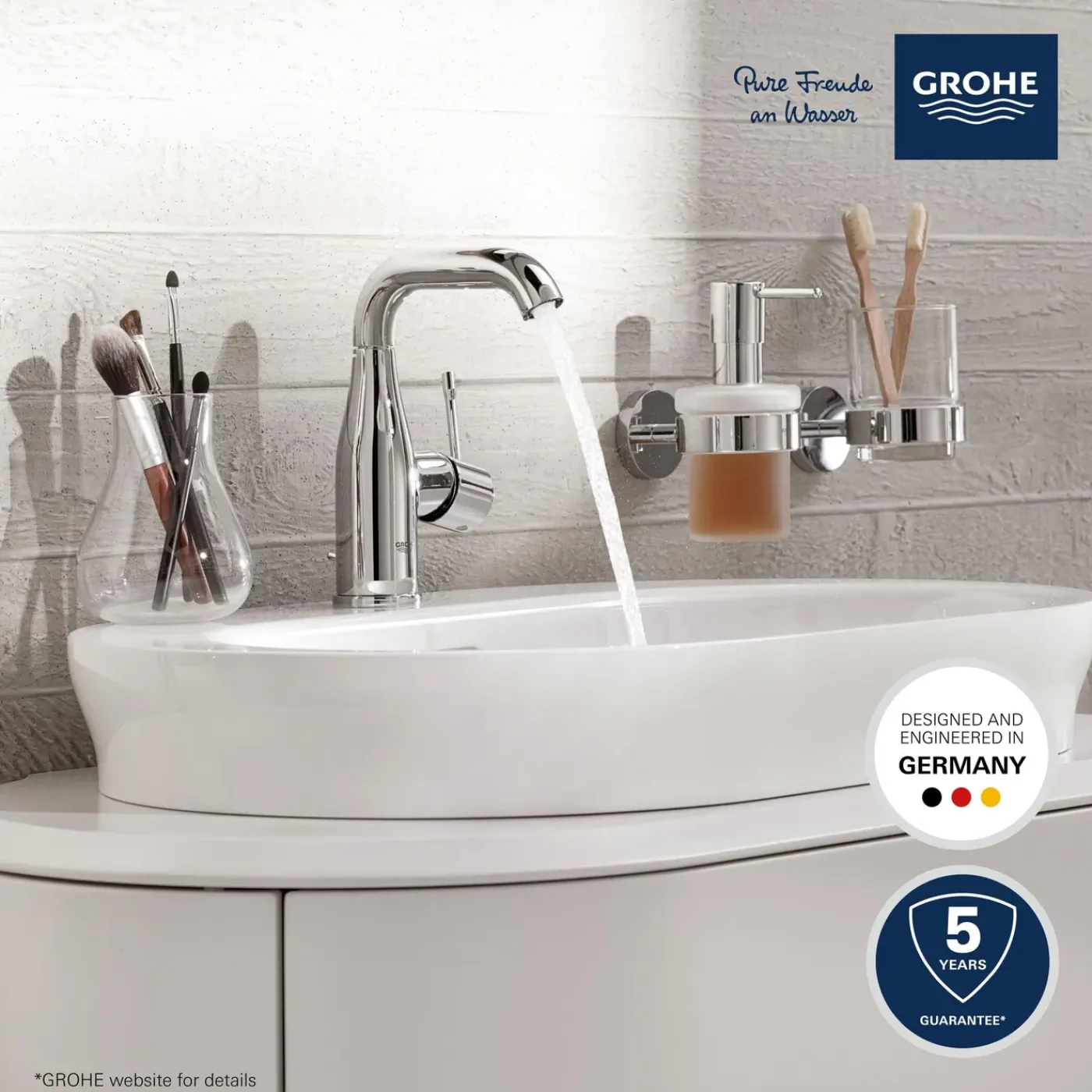 Grohe Wastafelmengkraan Essence - EcoJoy - Draaibaar - Chroom - 19,3cm